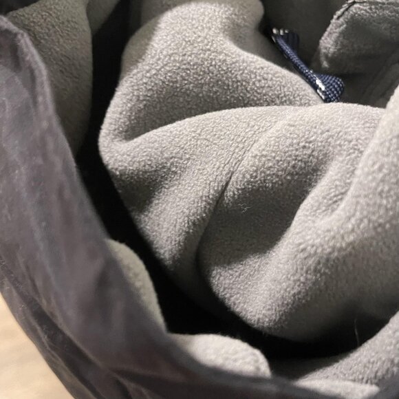 Lands' End Squall Jacket Boys Medium 10-12 Black Gray Winter Hooded Waterproof - Picture 7 of 11